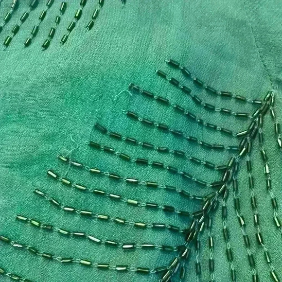 Rory Beca Haldi Beaded Dress size Small Kelly Green - Picture 6 of 16